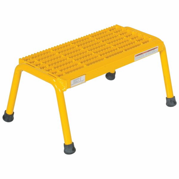 Vestil 1 Step Yellow Welded Aluminum Step Stand 500 lb Load Capacity SSA-1-Y